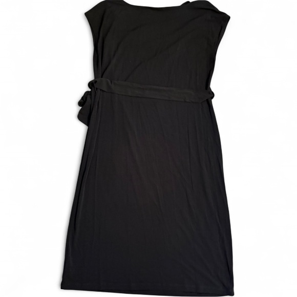 Motherhood Maternity Black Short Cap Sleeve Faux Wrap Dress Small - Picture 3 of 7